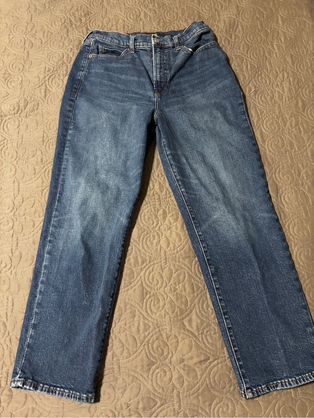 Old Navy Sky Hi Straight Women's Medium Blue Crop Jeans